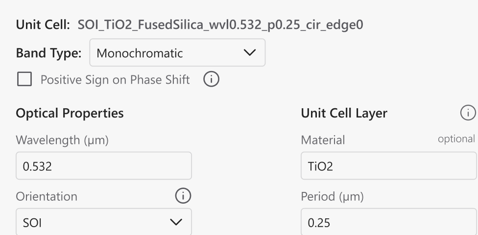 Unit Cell Library: Real-world unit cell data across visible and near-IR wavelengths